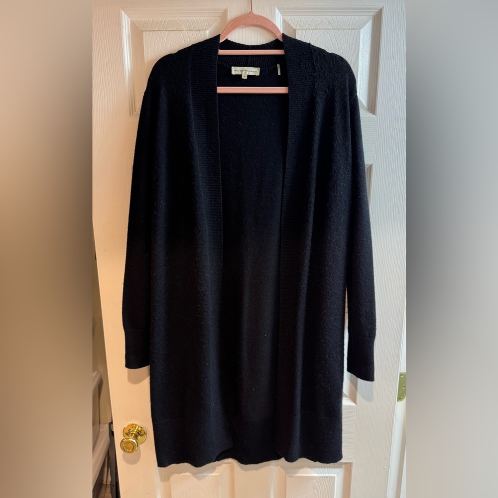 White + Warren Classic Black Cardigan
